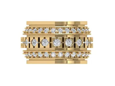 Wedding Art Deco Ring  3D print model