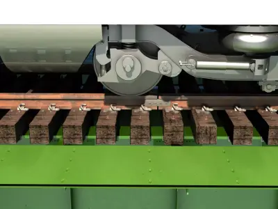 train and bridge 3D model