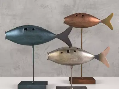 Decorative fish 3D model buy