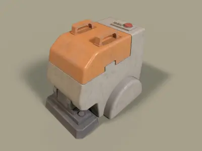 Simple Cleaner Robot Low-poly 3D model