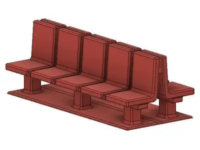 Model Railway Platform Seats Single and Double Sided 3D print model