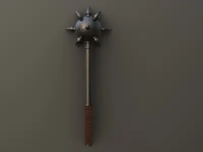 Medieval Mace Low-poly 3D model 18