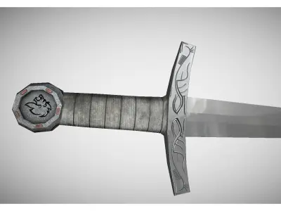 low poly sword Low-poly 3D model 5