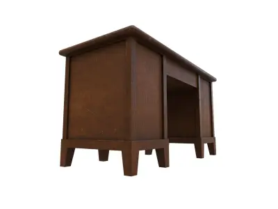 Vintage Desk Low-poly 3D model