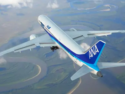 Boeing 787-9 Dreamliner ANA Livery Rigged 3D model