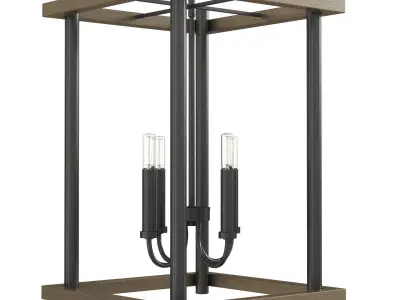 Fontayne Collection Four-Light Antique Bronze  Pendant Light 3D model