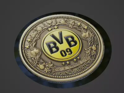 Borussia Dortmund Football Medallion 3D print model purchase