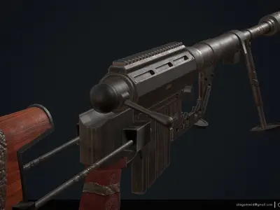 Sniper M200 Free low-poly 3D model