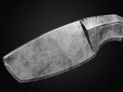 Game ready kukri knife Low-poly 3D model