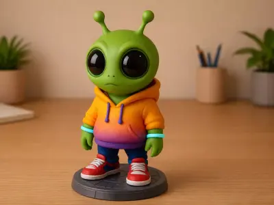 Alien Hoodie Collectible Figurine for Resin Printing Free 3D print model