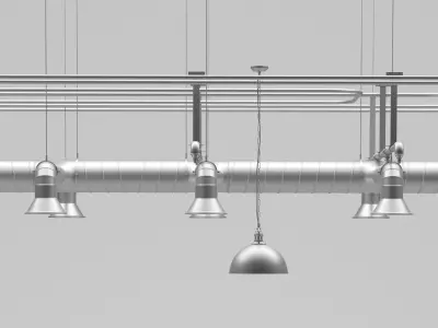 Industrial ceiling 3D model purchase