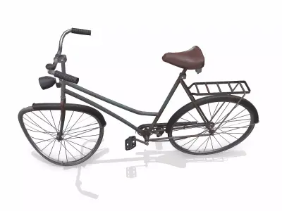 Vintage Rusty Bicycle Low-poly PBR Low-poly 3D model