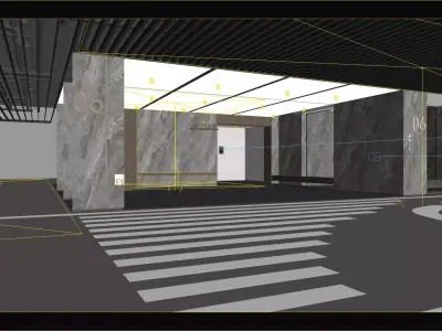 Indoor parking 3D model