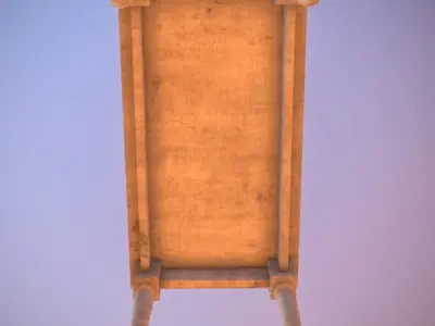 Antique Table low-poly game ready Low-poly 3D model