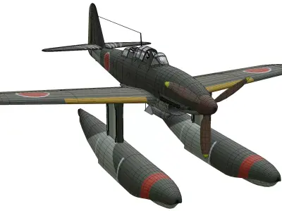 Aichi M6A1 Seiran Low-poly 3D model
