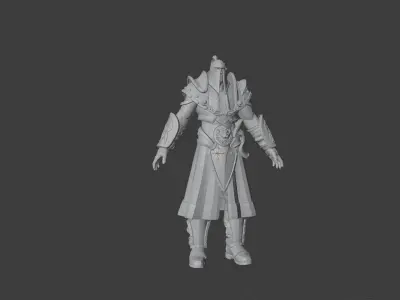 Warcraft Footman high poly 3D model