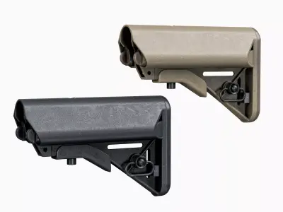 AR 15 M4 LMT Sopmod Stock Low-poly 3D model