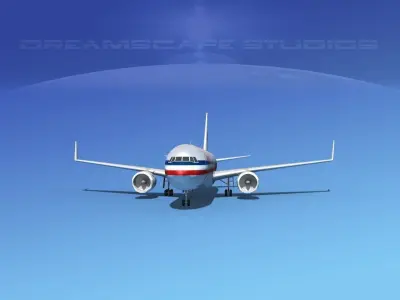 Boeing 767-300 American 3D model
