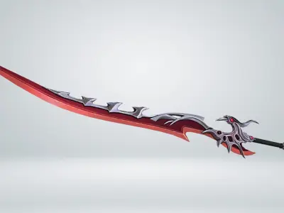 Futuristic Sword Low-poly 3D model 24