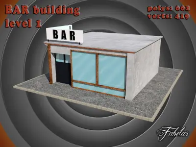 BAR level Low-poly 3D model purchase