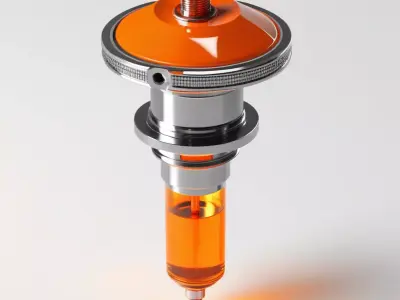 Futuristic Stimpack Injector 3D Model 3D model