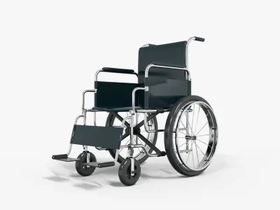 Wheelchair Medical Low-poly 3D model