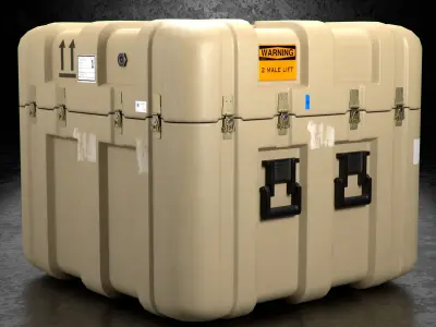 Military weapon case Low-poly 3D model purchase