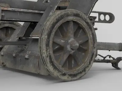 5-cm PaK 38 Low-poly 3D model