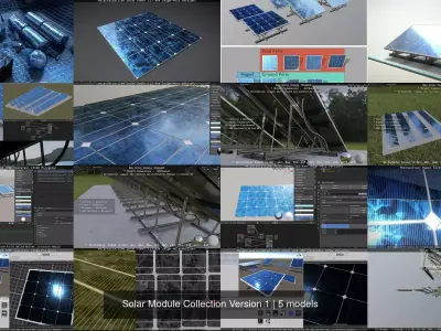Solar Module Collection Version 1 3D Model Pack