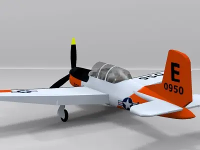 beechcraft t-34c mentor Low-poly 3D model purchase