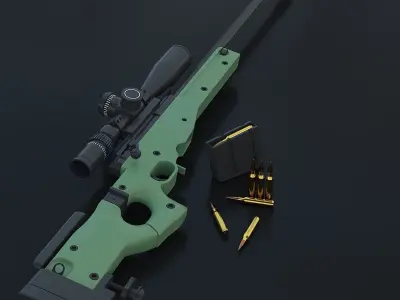AWM SNIPER 3D model buy
