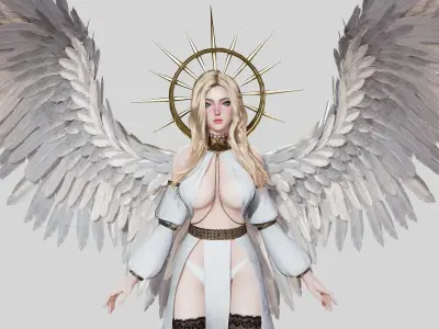 Angelica - Game Ready Low-poly 3D model