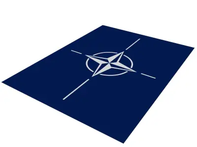 Nato Flag 3D Model Low-poly 3D model