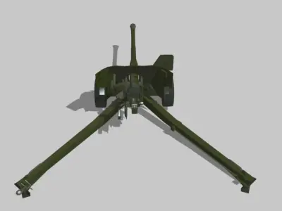 pdr AT Gun 6 MK IV Low-poly 3D model