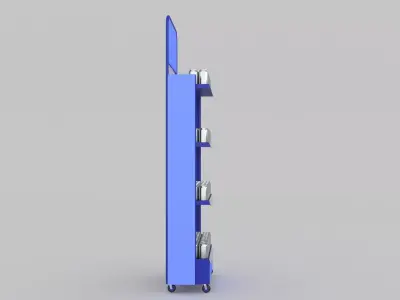 soda cans metal stand  Low-poly 3D model