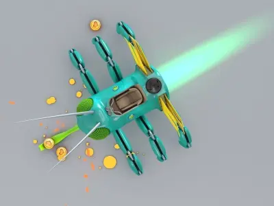 Robo Grasshopper Vehicle 3D model