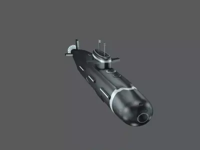 submarine 3D model by dibacgi from CGTrader (UV Mapped)