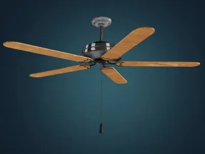 Ceiling Fan Low-poly 3D model
