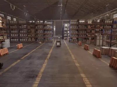 The Industrial-Grade Warehouse 3D Asset Pack 3D model