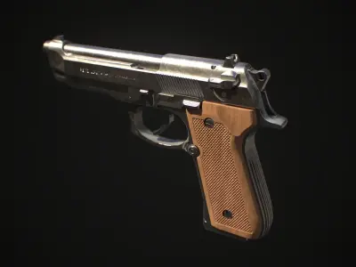 BERETTA 92 GAME MODEL 4K PBR Low-poly 3D model