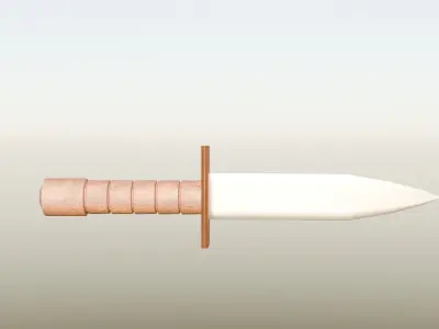 Realistic Bayonet Knife - Low Poly Low-poly 3D model