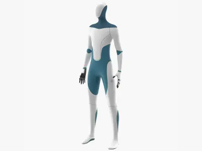 Robotic Humanoid Rigged for Maya 3D model