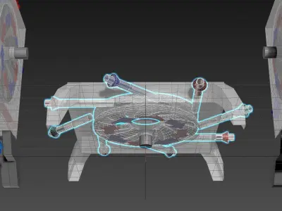 Octo Vortex Tesla Turbine - Concept 01 3D model