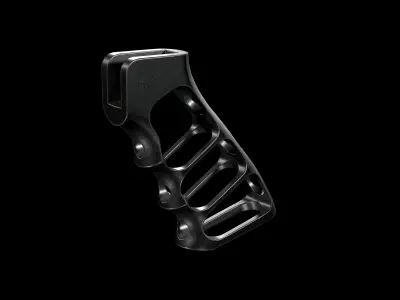 Tactical Dynamics Skeletonized Grip Black Low-poly 3D model