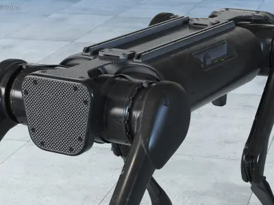  Dirty Robot Dog Rigged for Maya 