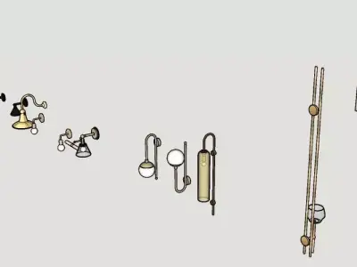 Decorative wall lights 3D model