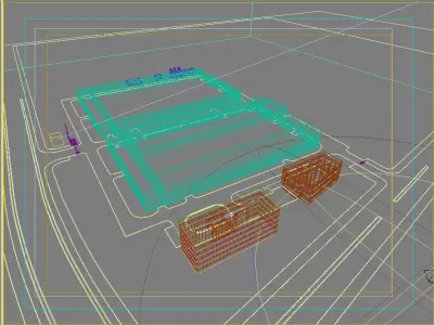 Industry Building 3D model Polygon mesh