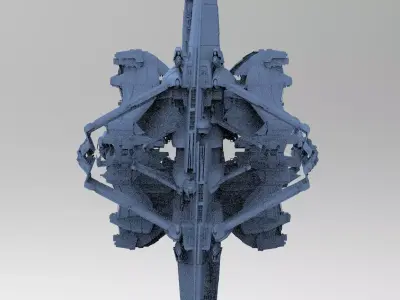 Dark Terra Former Ship destroyer 2 3D model