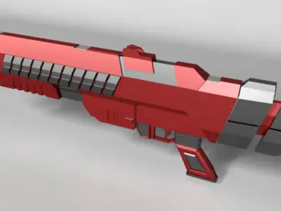  sci fi shotgun 3D model
