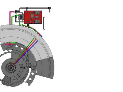 Details of embeddment for a 6m Dia Kaplan Turbine 3D model